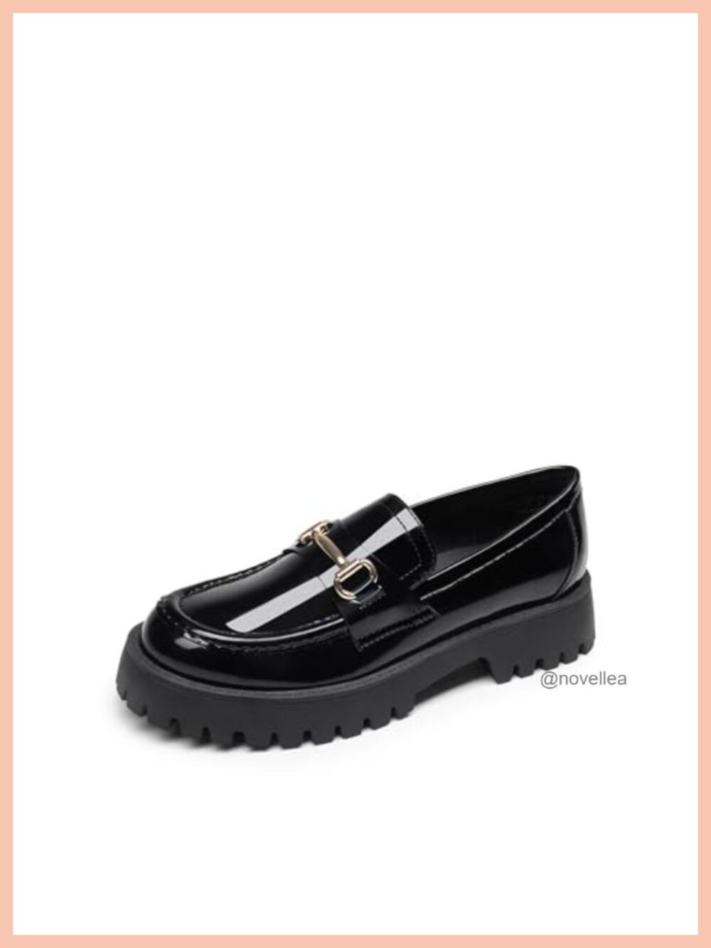 DREAM PAIRS Platform Chunky Loafers Faux Leather Slip-On Women's Comfort Shoes